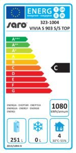 kühltisch, 3 türen, modell vivia s 903 s/s top 251 liter, +2/+8 °c saro