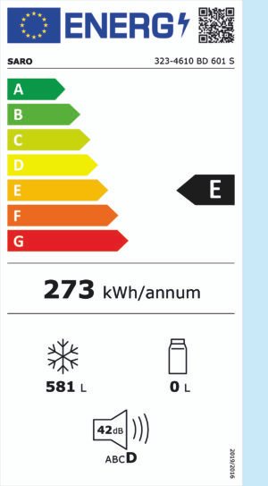 gefriertruhe modell bd 601 s 584 liter, statische kühlung, dixell steuerung saro