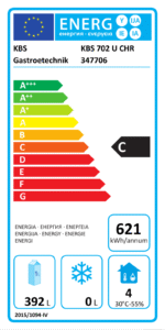 umluft gewerbekühlschrank kbs 702 u chr 641 liter, edelstahl, 1 tür kbs
