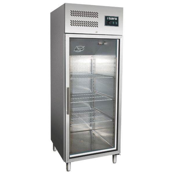 gewerbekühlschrank, glastür, 2/1 gn, gn 600 tng 537 liter, +2/+8 °c saro