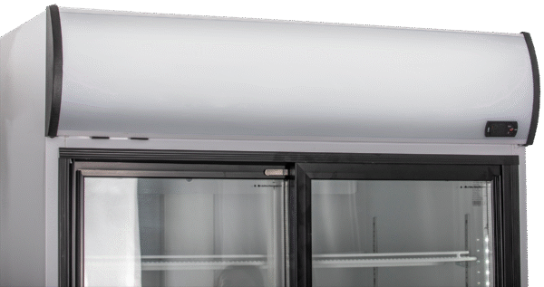 glastürkühlschrank kbs 1250 gdu – 1068 l, schiebetüren, weiß – kbs