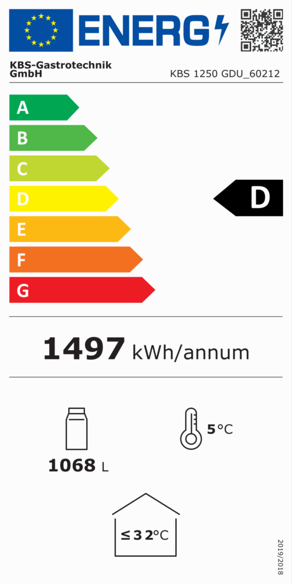 glastürkühlschrank kbs 1250 gdu – 1068 l, schiebetüren, weiß – kbs