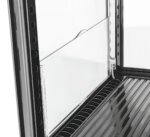 mini kühlvitrine 75l2t – 75 l, schwarz, gewölbte flügeltüren – bartscher