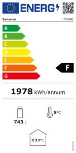 glastürenkühlschrank gtk2 221, 804 liter, doppelt verglaste flügeltüren