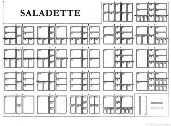 saladette kbs 900 – 247 l, edelstahl, mit schneidbrett – kbs