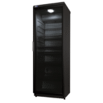 glastürkühlschrank cd 350 – 350 l, schwarz, led beleuchtung & umluftkühlung – kbs