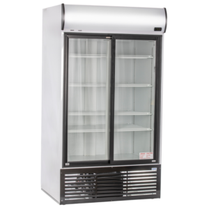 glastürkühlschrank 1250 gdu – 1068 l, schiebetüren, weiß – kbs