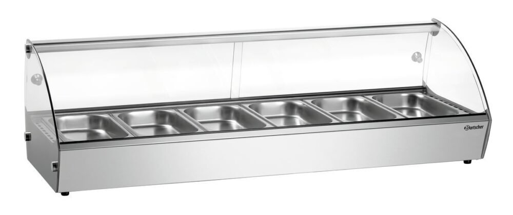 Bartscher Heiße Aufsatzvitrine R6 6 x 1/3 GN