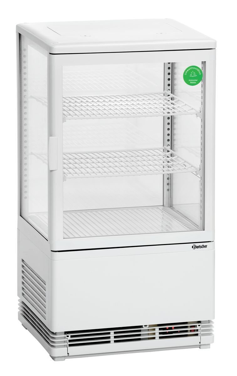 Bartscher Mini Kühlvitrine 58L, weiß