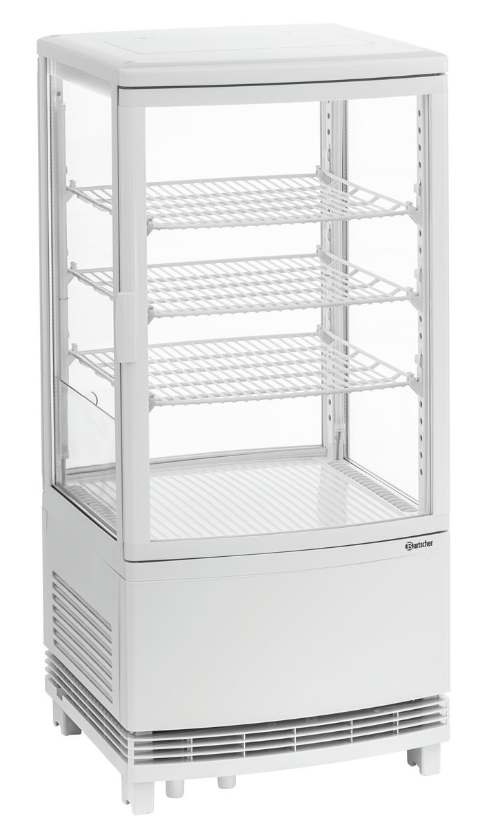 Bartscher Mini-Kühlvitrine 75L2T weiß