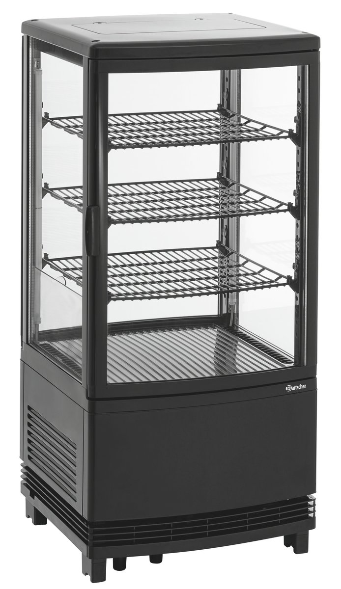 Bartscher Mini-Kühlvitrine 75L2T schwarz