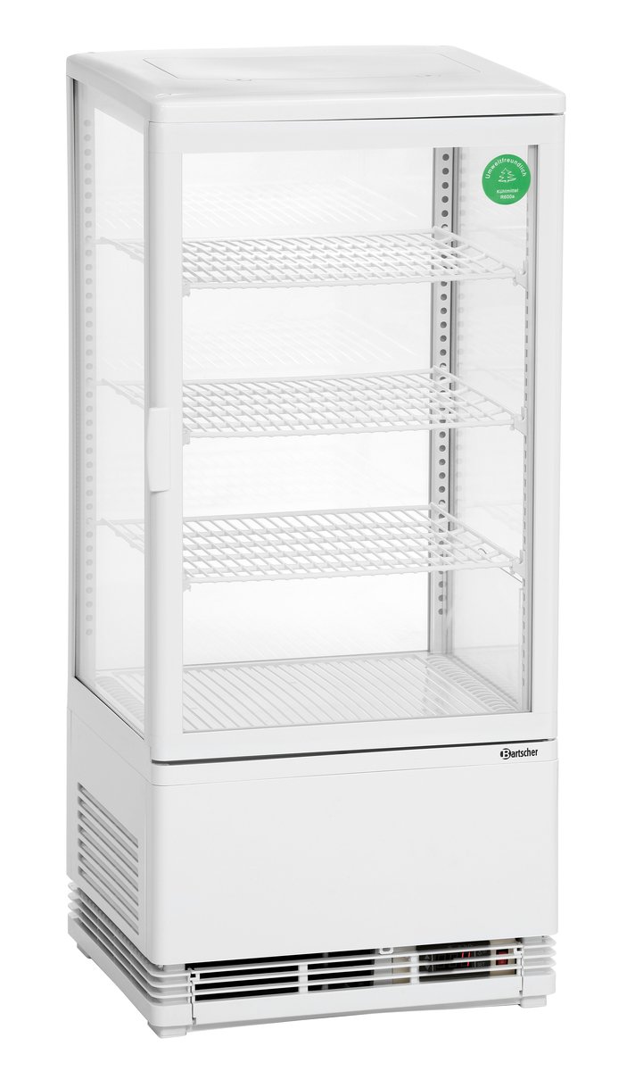 Bartscher Mini-Kühlvitrine 78L, weiß