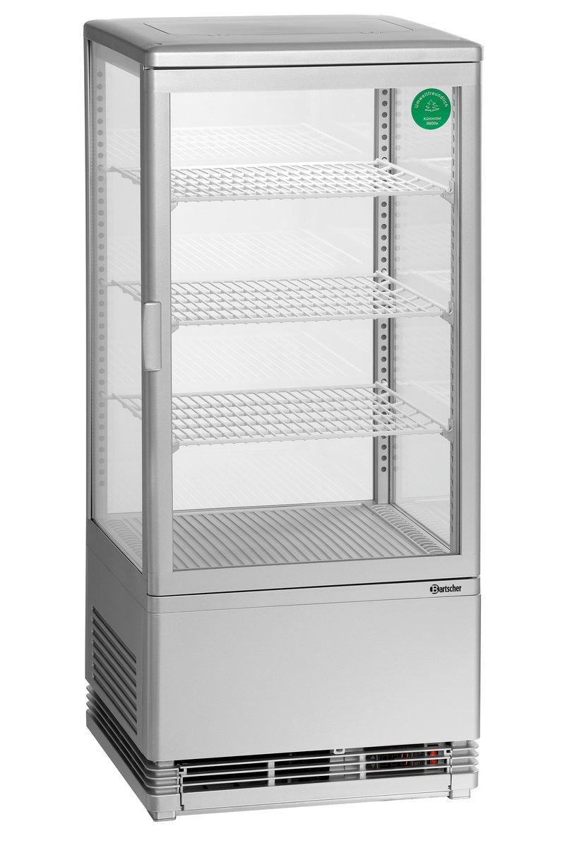 Bartscher Mini-Kühlvitrine 78L, silber