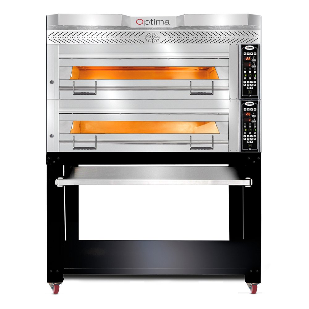 GMG Bäckerei-& Konditorei Ofen Inkl. Haube & Untergestell – Innenisolierung aus Steinwolle & Schamottstein, 2x 13,3 kW 400 V