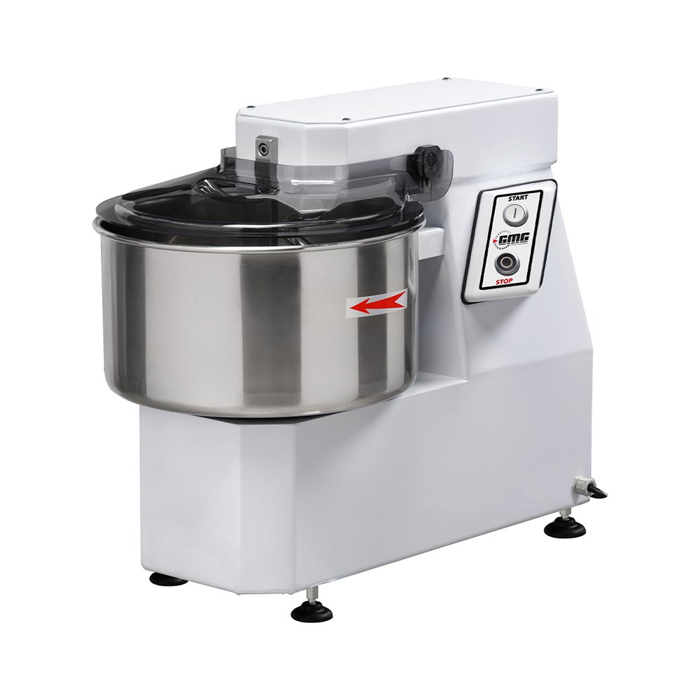 GMG Teigknetmaschine TKI-1007M-SN – Spiralkneter 10 L / 7 kg, 230V, fester Kopf & feste Wanne, Edelstahl