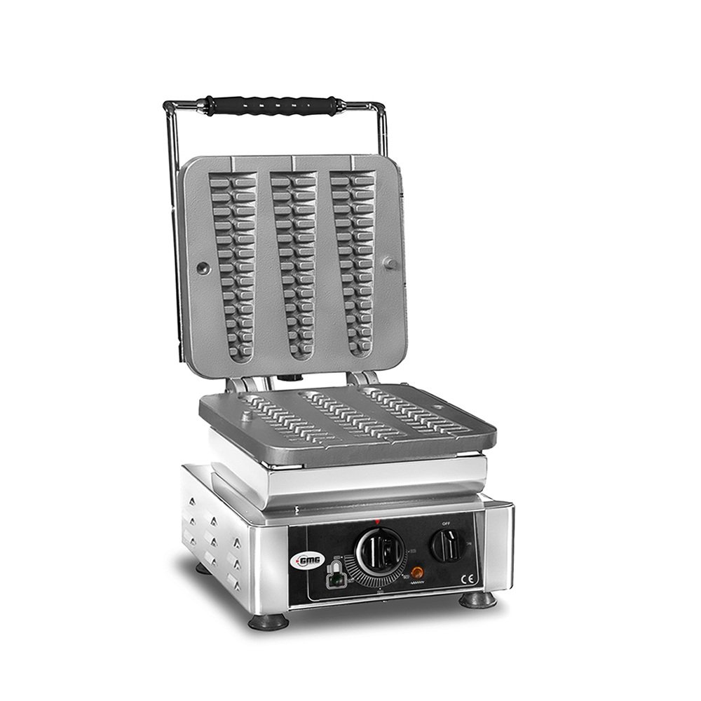 GMG Waffeleisen Waffelino – 3x (23 x 3 x 2,4 cm), Wechselbare Backplatte & einfache Montage, 50° bis 300°C, Leichte Reinigung