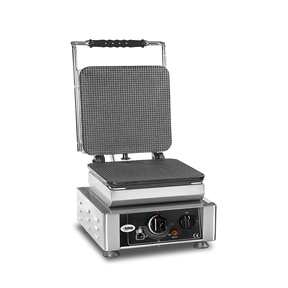 GMG Waffeleisen Gelato – 1x (23 x 23 cm), Wechselbare Backplatte & einfache Montage, 50° bis 300°C, Leichte Reinigung
