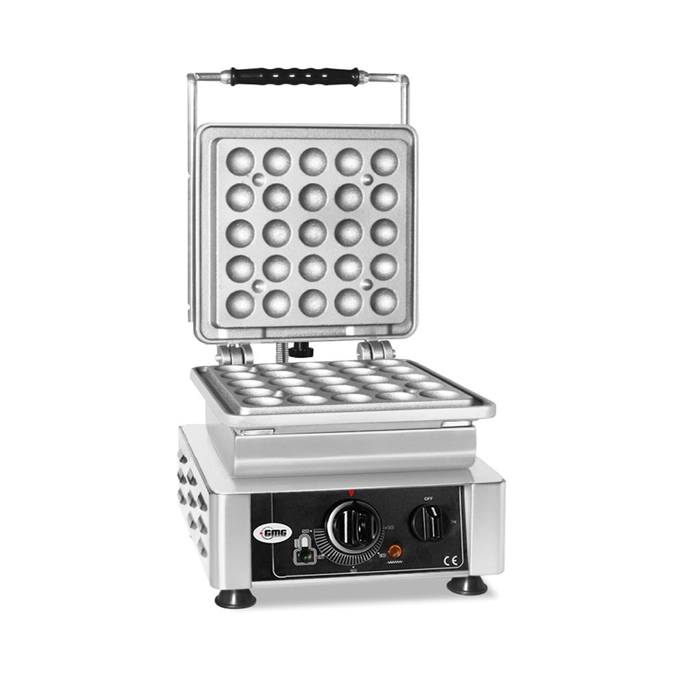 GMG Waffeleisen Lokmia-D – 1x (25 x 3,5 cm Ø x 1,7 cm/3,4 cm), Wechselbare Backplatte & einfache Montage, 50° bis 300°C -Leichte Reinigung