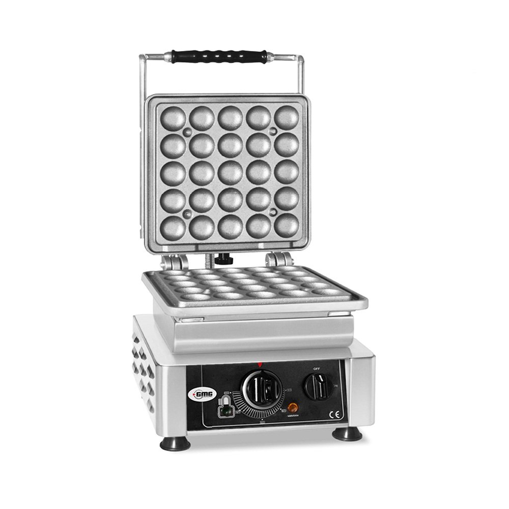 GMG Waffeleisen Lokmia-L – 1x (25 x 4,2 cm Ø x 1,2 cm/2,4 cm), Wechselbare Backplatte & einfache Montage, 50° bis 300°C -Leichte Reinigung
