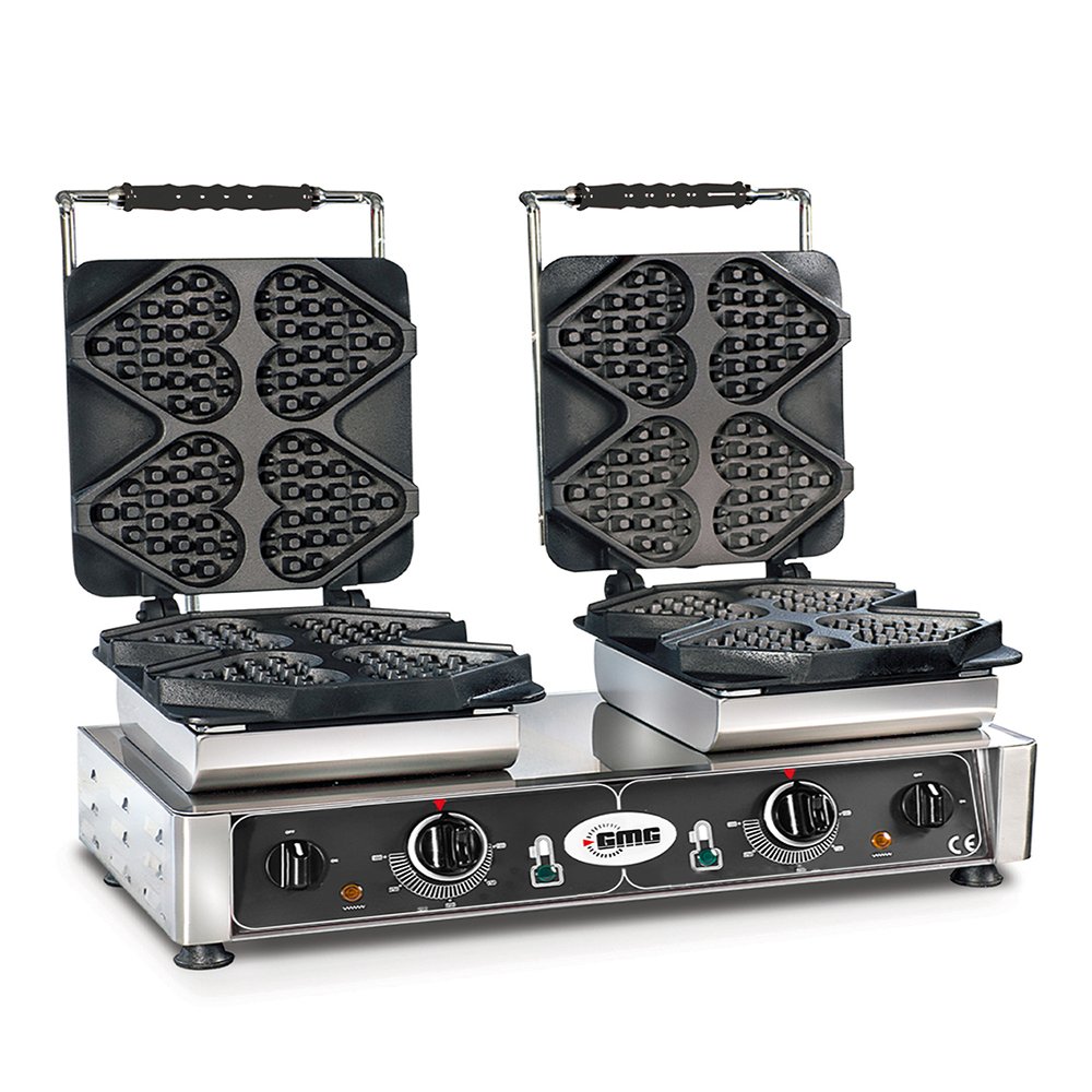 GMG Waffeleisen Ti amo – 8x (13,2 x 12,5 x 2,8 cm), Wechselbare Backplatte & einfache Montage, 50° bis 300°C, Leichte Reinigung