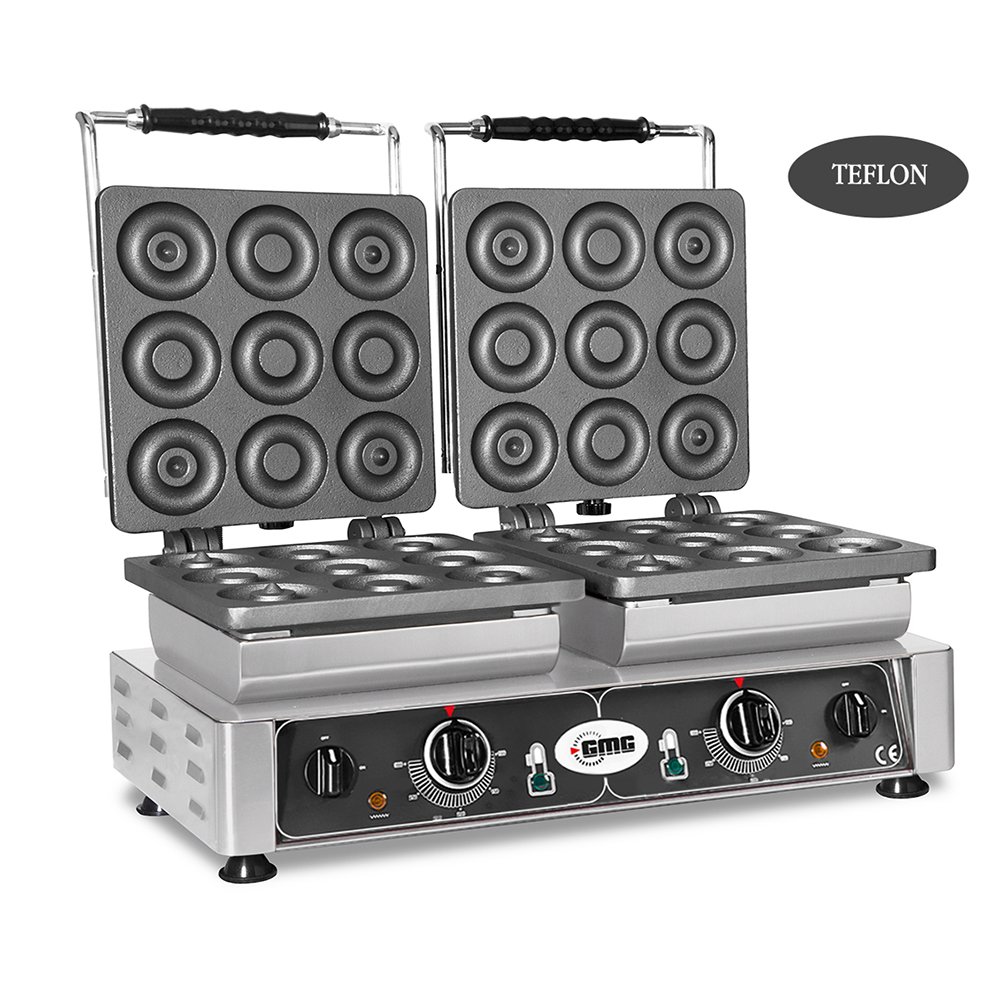 GMG Waffeleisen Donato – 2x (9x 8 cm x 1,4 cm/2,8 cm), Wechselbare Backplatte & einfache Montage, 50° bis 300°C, Leichte Reinigung