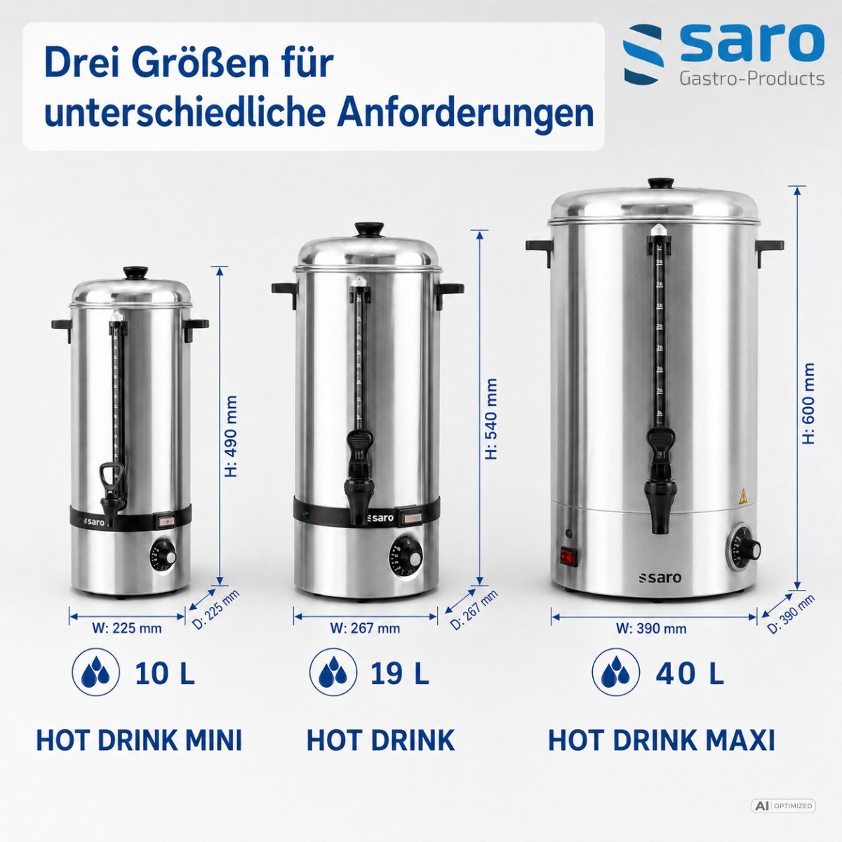 SARO Glühweinkocher / Heißwasserspender Modell HOT DRINK MAXI