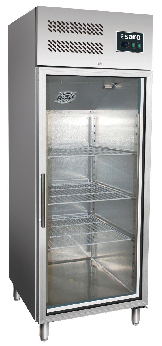 SARO Gewerbekühlschrank mit Glastür - 2/1 GN, Modell GN 600 TNG
