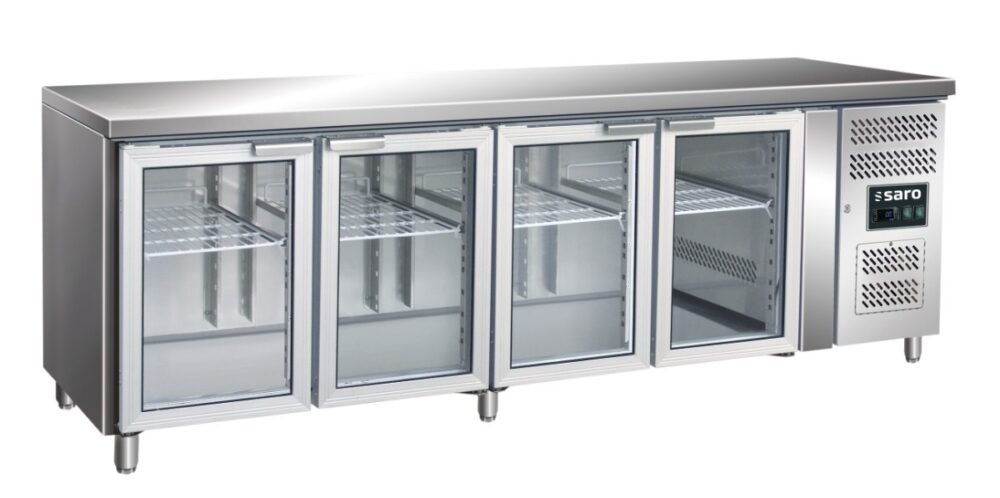 SARO Kühltisch mit 4 Glastüren, Modell GN 4100 TNG