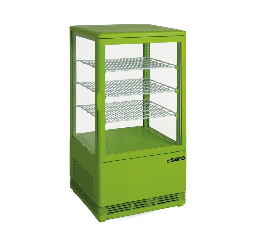 SARO Mini-Umluftkühlvitrine 68 Liter, Modell SC 70 grün