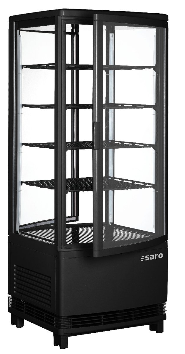 SARO Kühlvitrine, Doppeltür, 98 Liter, Modell SC 100 DT schwarz
