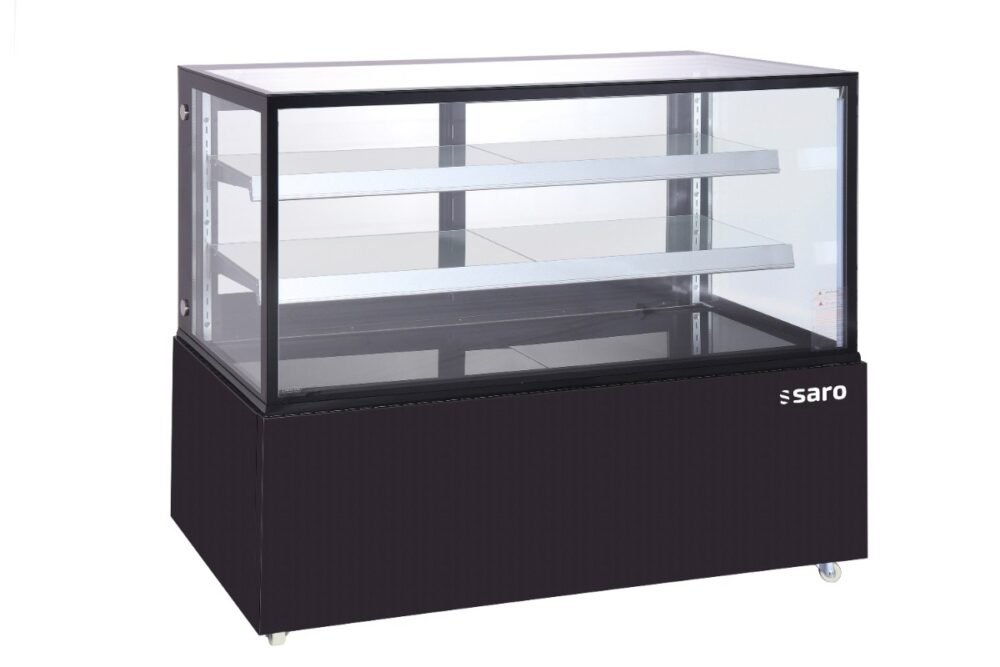 SARO Kuchenvitrine 410 L - schwarz Modell MARION AV
