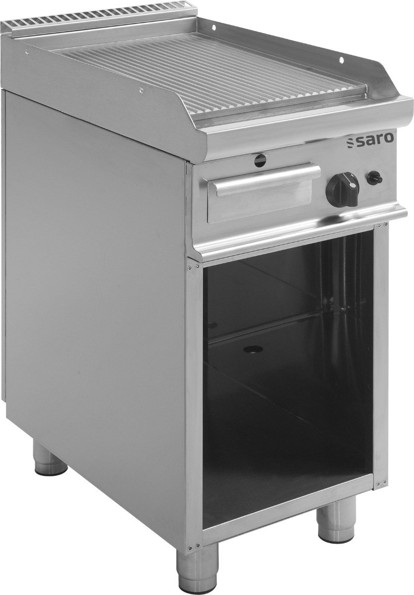 SARO Gas-Griddleplatte mit offenem Unterbau, Modell E7/KTG1BAR