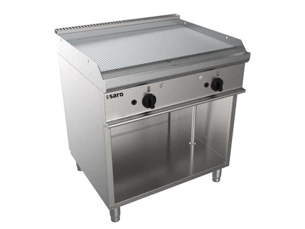 SARO Gas-Griddleplatte mit offenem Unterbau, Modell E7/KTG2BAR