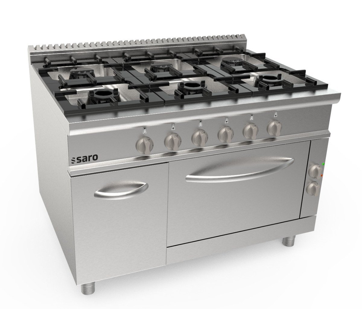 SARO Gasherd + Elektroofen 6 Brenner Modell LQ / CUG6NE