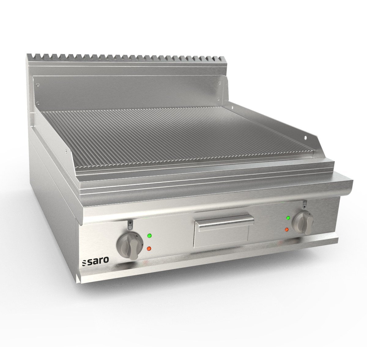 SARO Elektrogriddleplatte 800 mm breit Tisch gerillt Modell LQ / FTE4BBR