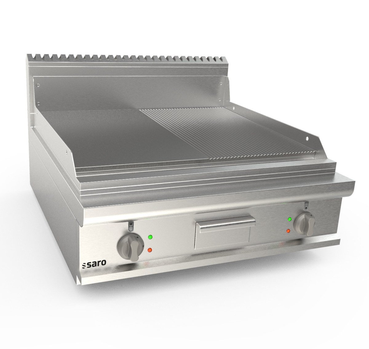 SARO Elektrogriddleplatte 800 mm breit Tisch 1/2+1/2 Modell LQ / FTE4BBM