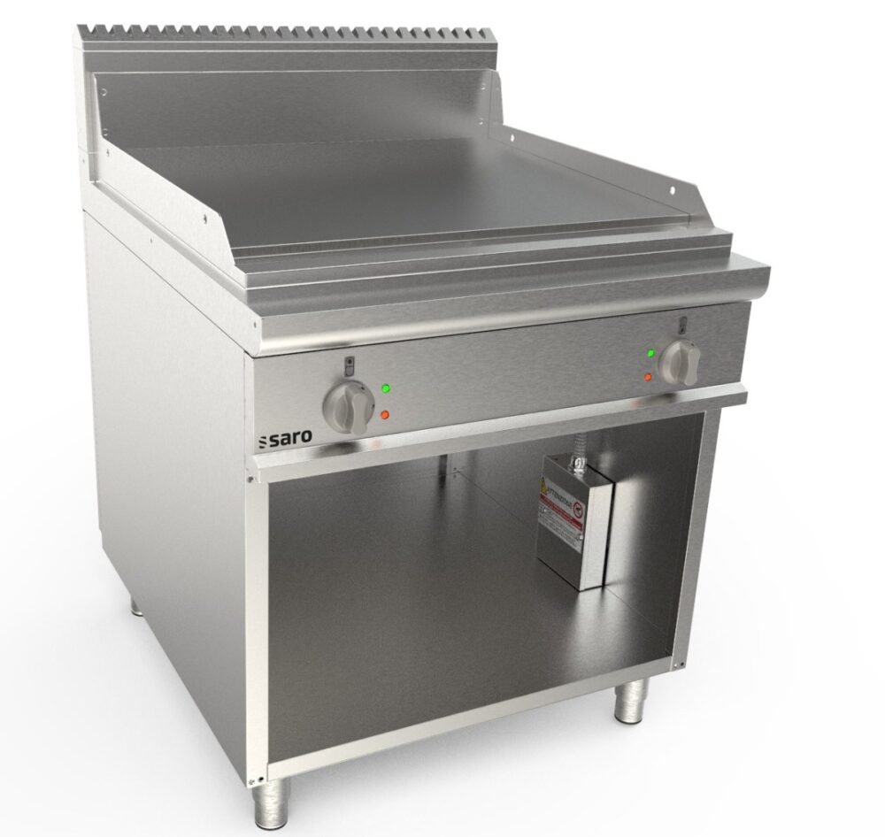 SARO Elektrogriddleplatte 800 mm breit Stand glatt Modell LQ / FTG4BAL
