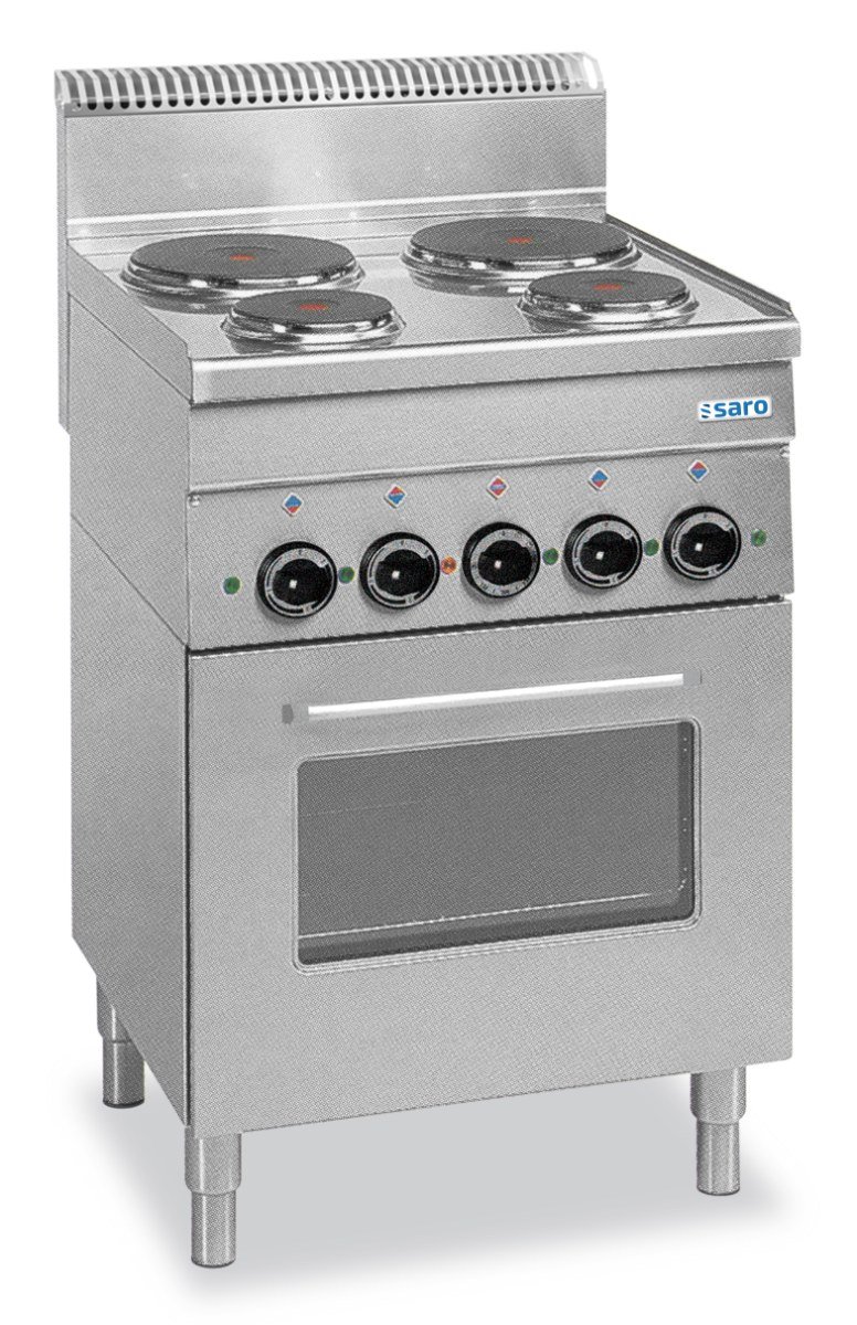 SARO Elektroherd mit Elektrobackofen, 4 Platten 600 Line Standmodell E4F6