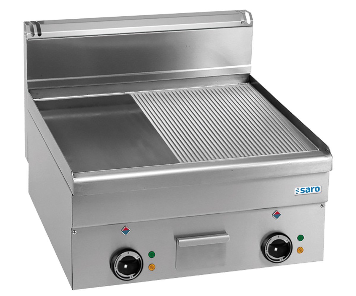 SARO Elektrogrillplatte 1/2 glatt 1/2 gerillt Tischmodell EFT66LR