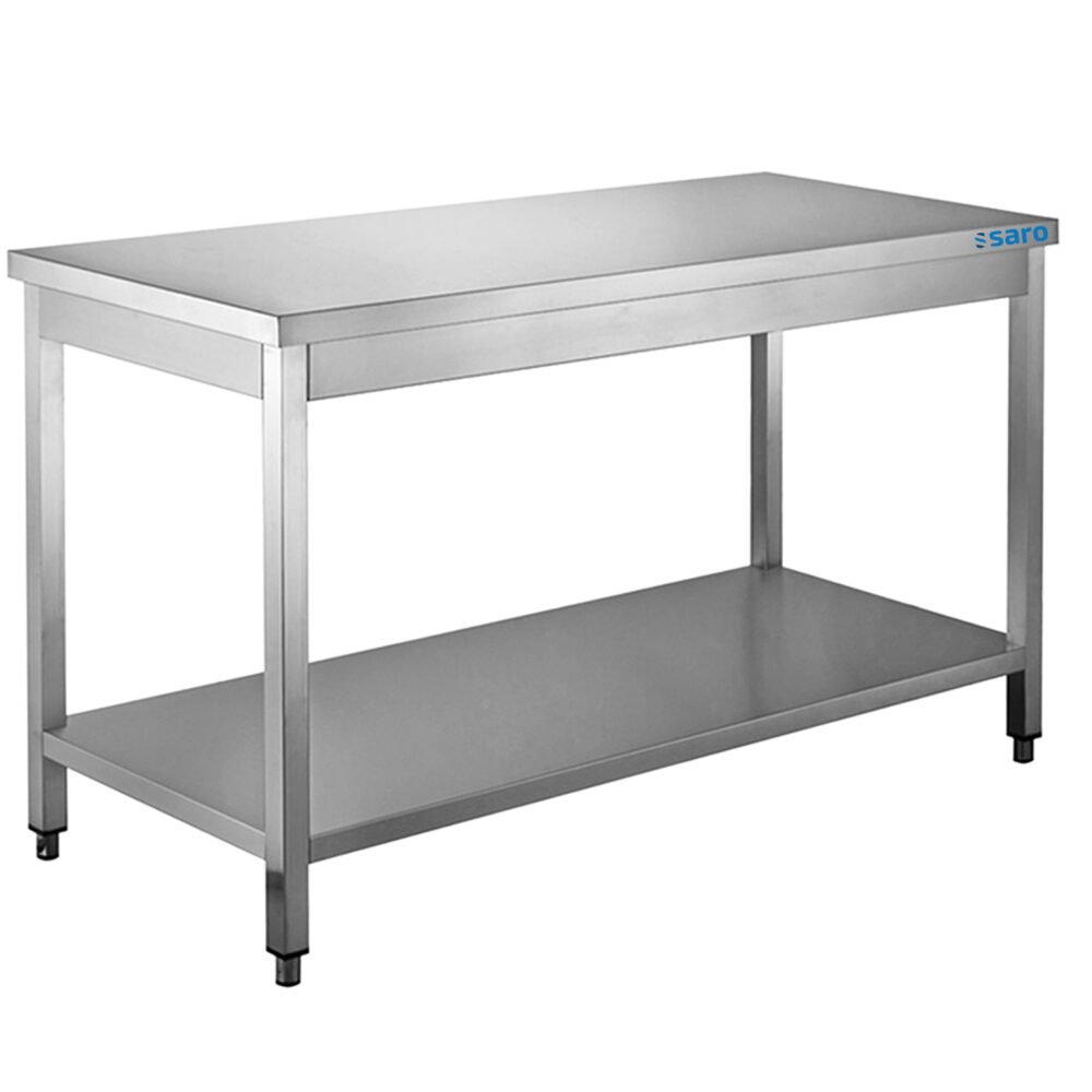 SARO Edelstahltisch, Unterblatt - B 1800 x T 600 mm