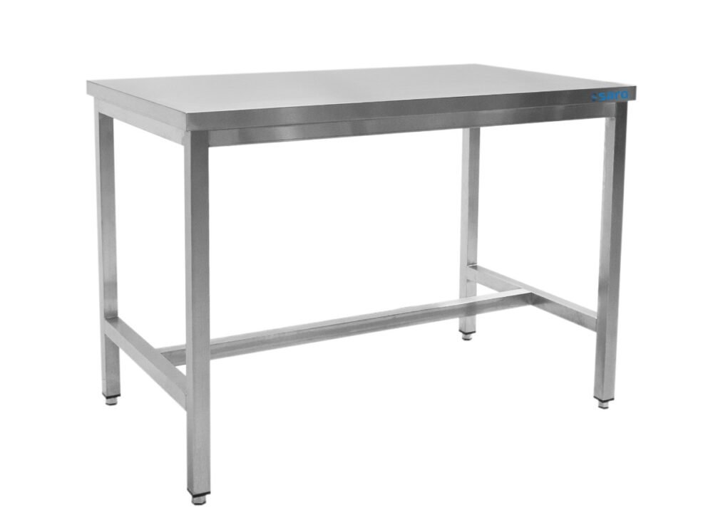 SARO Edelstahltisch ohne Unterblatt - B 700 x T 700 mm